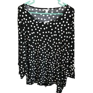C established Cato plus size 18/20 Black polka dot 3/4 sleeve New
